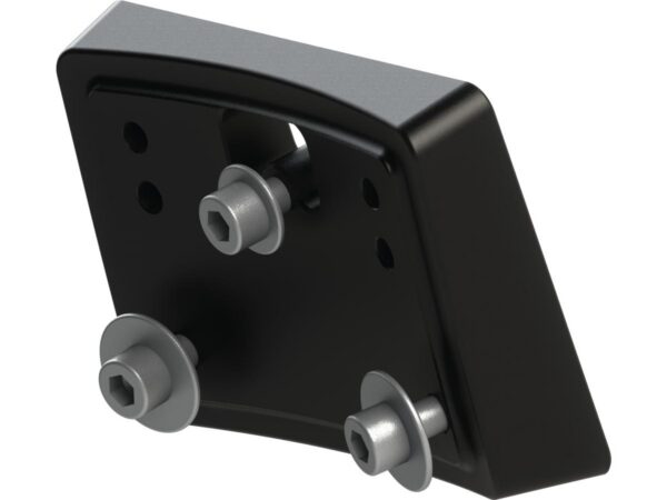 Mid-Mount License Plate Base Plate Adapter Black Satin