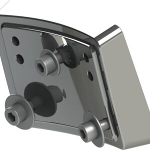Mid-Mount License Plate Base Plate Adapter Aluminium Polished