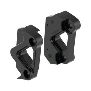 Oversize Brake Rotor Axial Brake Caliper Adapter For 355mm (14") rotors Gloss Black Dual Disc