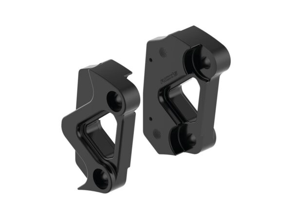 Oversize Brake Rotor Axial Brake Caliper Adapter For 355mm (14") rotors Gloss Black Dual Disc