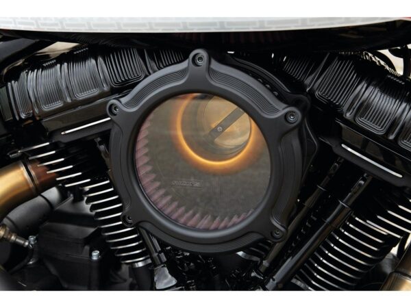 Good Guys 3 Air Cleaner Transparent Cover, Gold Insert Anodized Black — изображение 2