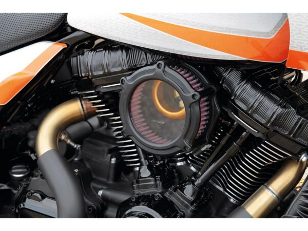 Good Guys 3 Air Cleaner Transparent Cover, Gold Insert Anodized Black — изображение 4