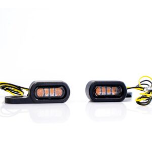 Stripe LED Turn Signal Black Powder Coated Light Smoke LED