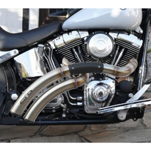 Rainbow Down Under Exhaust System , Raw Smooth Heat Shield, Polished Smooth End Cap,
