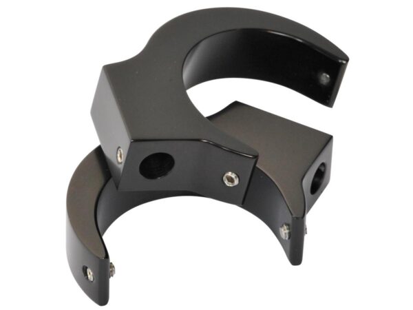 Turn Signal Clamp "Cruiser" 1tlg., DM 43mm, pair,Billet Alu black Turn Signal Clamp