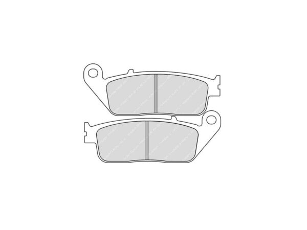 Road Platinum Mid-Metallic Brake Pads Organic Rear