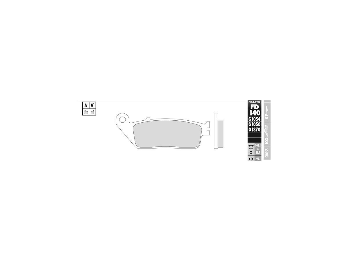 Sintered G1370 Brake Pads Sinter Rear